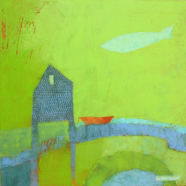 191031 A Welcome Visit acryl canv 18x18